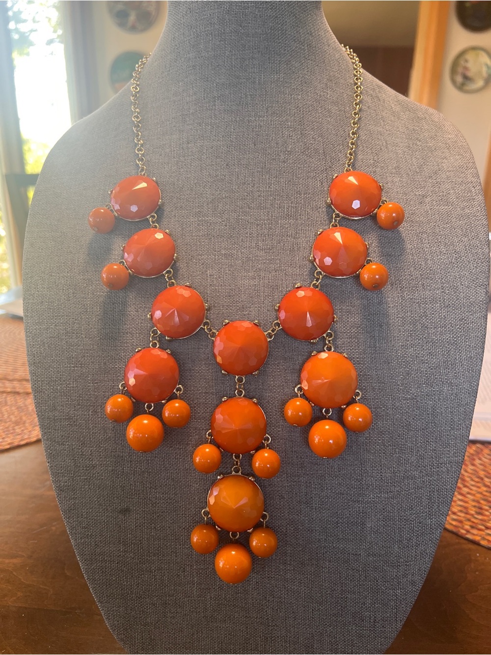 Ily Couture orange bubble necklace